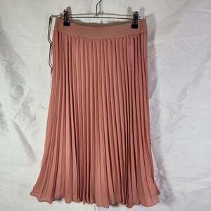 NWT Kate Kasin Dusty Rose Pleated Midi Skirt Size S